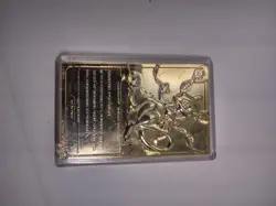 1999 Pokemon Mewtwo Metal Card Bar Gold-Plated Burger King Promo - Image 3