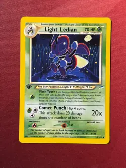 LIGHT LEDIAN 24/105 Neo Destiny 1st EDITION rare Pokemon TCG card NM+ CLEAN! - Image 1