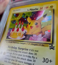 PSA 5 Birthday Pikachu Black start promo 24 Pokemon Card - Image 4
