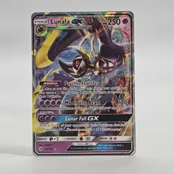 Pokemon TCG Lunala GX Sun & Moon Base Set 66/149 Holo Ultra Rare Card LP - Image 1