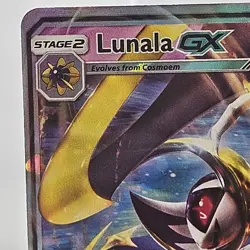 Pokemon TCG Lunala GX Sun & Moon Base Set 66/149 Holo Ultra Rare Card LP - Image 3