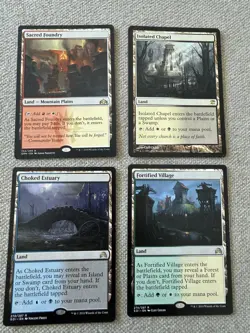 Magic The Gathering MTG Colorless Land Lot 4 Sacred Foundry Isolated Chapel - Image 1