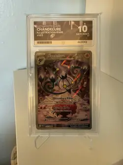Pokemon TCG - Chandelure White Flare 103/086 IR Ace 10 Gem Mint - Image 1