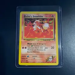 Pokemon Card - Gym Heroes Blaine's Growlithe 62/132 WOTC - NM - - - Common - Image 1