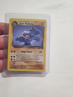 Pokemon Dark Machamp TCG Card 27/82 Non-Holo WOTC Vintage LP - Image 1