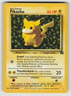 Pikachu 1 Promo Wizards Black Star Promos Pokemon LP - Image 1
