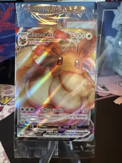 SEALED Pokemon Eevee VMAX SWSH087 Shining Fates Holo Black Star Promo NM - Image 1