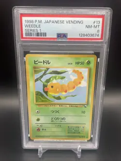Pokemon PSA 8 MINT Weedle 1998 Vending Series 1 Japanese - Image 1