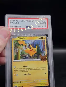 2024 POKEMON TRICK OR TRADE #018 PIKACHU PSA 8 - Image 1