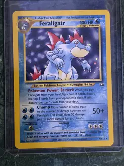 Pokemon TCG Feraligatr 4/111 Neo Genesis Unlimited Holo Rare Vintage - Image 1