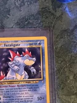 Pokemon TCG Feraligatr 4/111 Neo Genesis Unlimited Holo Rare Vintage - Image 2