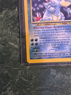 Pokemon TCG Feraligatr 4/111 Neo Genesis Unlimited Holo Rare Vintage - Image 4