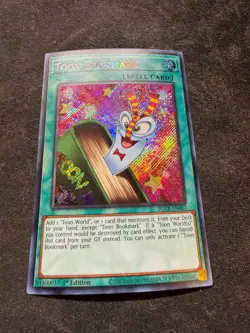 Yugioh Toon Bookmark BLCR-EN067 Secret Rare 1st Ed NM - Image 1