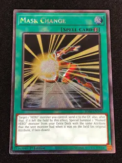 Yugioh Mask Change RA04-EN142 1st Platinum Secret (NM) - Image 1