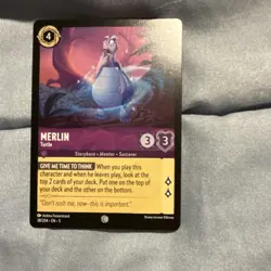 merlin turtle 38/204 the sword in the stone disney lorcana tcg card stock - Image 1