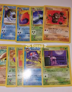 Pokemon TCG Base Set Fossil Bundle Mixed Conditions ( Incomplete 25 Cards)#2 - Image 4