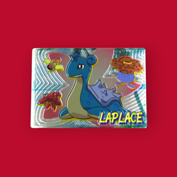 LAPRAS (LAPLACE)--JAPANESE MEIJI EMBOSSED PROMO FOIL POKEMON CARD - Image 1
