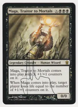 Signed Maga, Traitor to Mortals Proof Sketch LP Artist Jim Murray MTG Magic AP! - Image 2