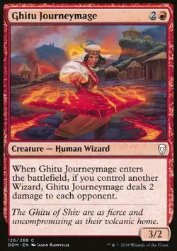 Magic the Gathering MTG Ghitu Journeymage (126) Dominaria NM - Image 1