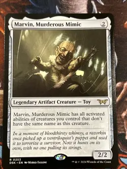 Marvin, Murderous Mimic Duskmourn: House of Horror Regular NM-M Unplayed 0253 - Image 1