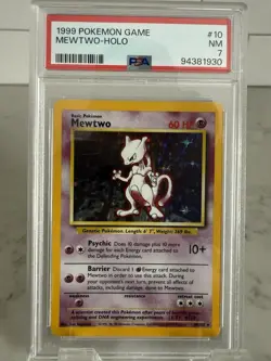 Mewtwo Holo #10 - 1999 Pokemon Base Set - PSA 7 NM - Image 1