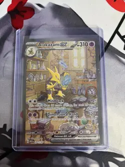 Alakazam ex 201/165 Pokemon TCG SV: 151 English Special Illustration Rare NM - Image 1