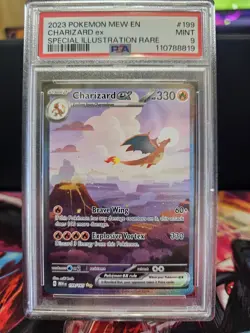 2023 Pokemon 151 Charizard EX #199 Special Illustration Rare PSA 9 - Image 1