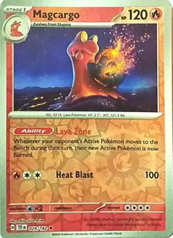 Magcargo Temporal Forces Pokemon TCG 029/162 Reverse Holo Rare - Image 1
