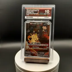 Pokemon TCG Team Rocket's Meowth 203/182 Destined Rivals Ace Gem Mint 10 - Image 1