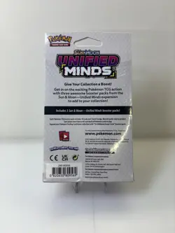Pokemon TCG Sun & Moon Unified Minds Hanger Box Sealed (3 Booster Packs) - Image 2