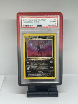 Houndoom 8/64 PSA 8 Neo Revelation Pokemon Graded TCG. Rare Mint. With 🌀SWIRL🌀 - Image 1