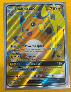 Pokemon TCG - Raichu GX SM90 Full Art Holo Rare Black Star Promo English - Image 1