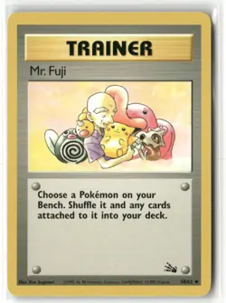 Pokemon Mr. Fuji 58/62 Unlimited Fossil Uncommon - Image 1