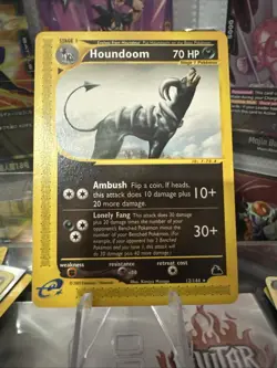 Houndoom Skyridge Reverse Holo 12/144 Pokemon 2003 Vintage E-Reader Rare LP - Image 1