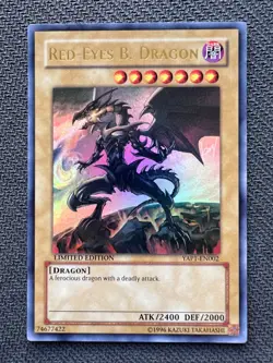 Yugioh Red-Eyes B. Dragon Limited Edition Ultra YAP1-EN002 VLP/NM - Image 1