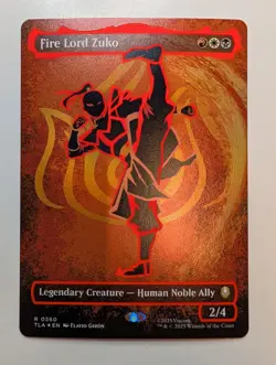 MTG - Fire Lord Zuko - TLA - R - Borderless Neon Ink Foil - 360 - Image 1
