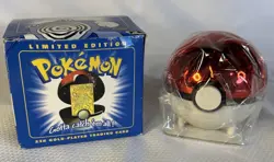 Pokemon 1999 Poliwhirl 23k Gold Plated Trading Card Pokeball Burger King Sealed - Image 1