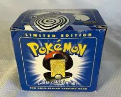 Pokemon 1999 Poliwhirl 23k Gold Plated Trading Card Pokeball Burger King Sealed - Image 2