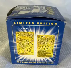 Pokemon 1999 Poliwhirl 23k Gold Plated Trading Card Pokeball Burger King Sealed - Image 3