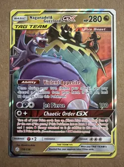 Pokemon Card - Naganadel & Guzzlord GX 158/236 Tag Team Cosmic Eclipse - Image 1