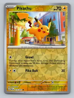 Pokemon Pikachu SV: Paldean Fates 018/091 Near Mint NM Reverse Holo - Image 1