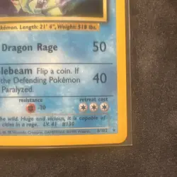 Pokemon Gyarados Base Set Holo Rare Card 6/102 100 HP English 1999 TCG - Image 4