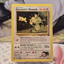 Giovanni's Meowth 43/132 Gym Challenge Regular Pokemon TCG 1999 WOTC LP - Image 1