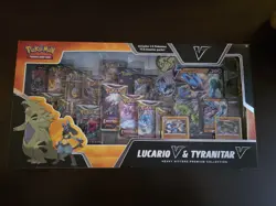 Pokemon TCG Lucario V & Tyranitar V Collector's Box - 14 Packs 820650856716 - Image 1