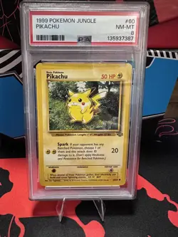 1999 Pokemon Jungle Pikachu PSA 8 - Image 1