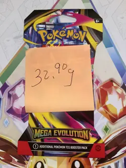 (VERY HEAVY) 32.90g Pokemon TCG Mega Evolution Sleeved Booster Pack (SEALED)✅ - Image 2