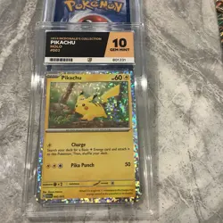Pikachu 02/15 Pokemon McDonalds Promo 2024 ACE 10 GEM MINT HOLO LOW POP - Image 1