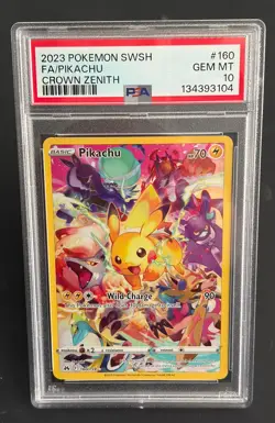Pokemon Pikachu #160/159 Crown Zenith PSA 10 GEM MINT - Image 1