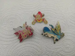 Hoopa, Shiny Zamazenta & Zacian Official Pokemon Pins Lapel Set Of 3 - Image 1