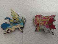 Hoopa, Shiny Zamazenta & Zacian Official Pokemon Pins Lapel Set Of 3 - Image 2